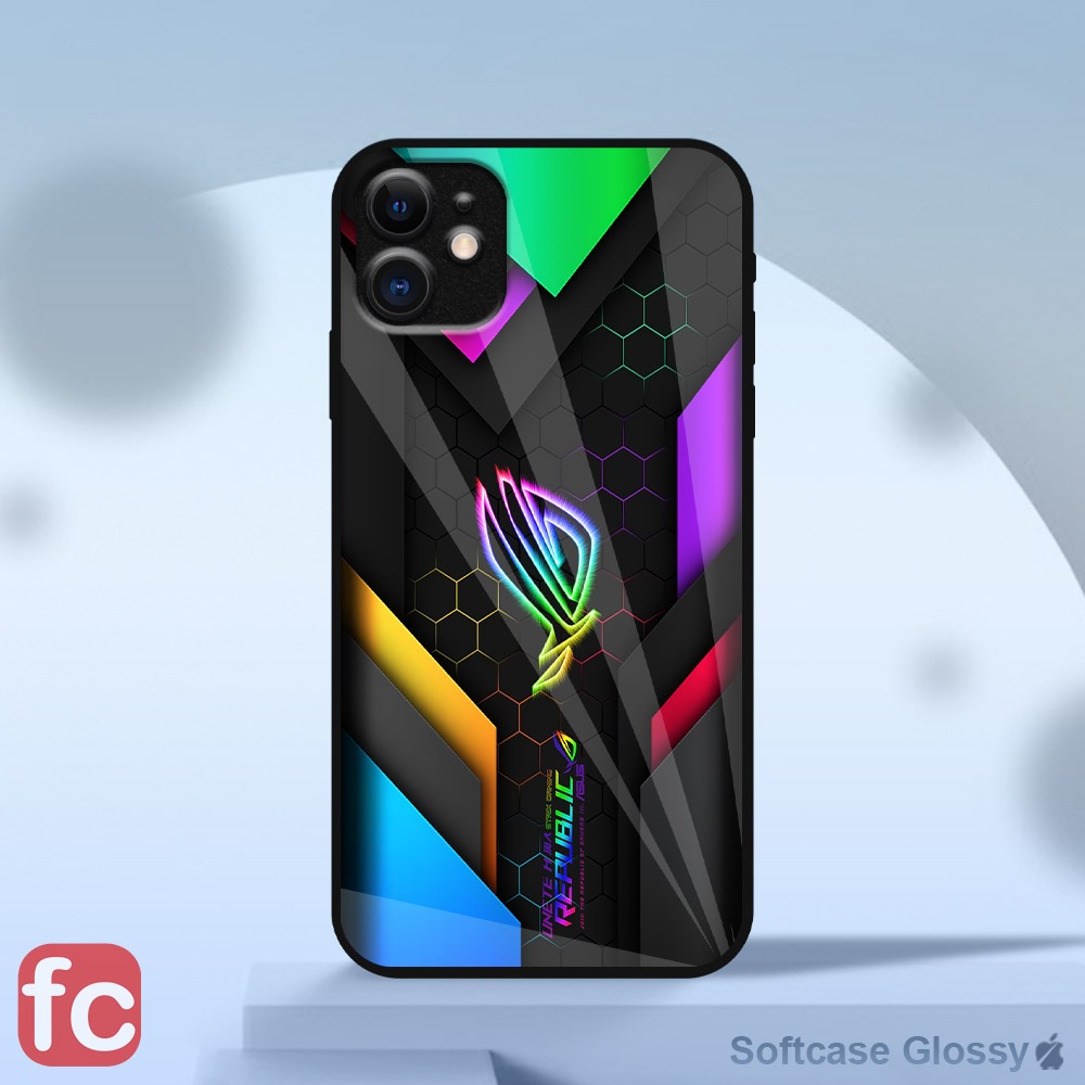 [FR56] Softcase Glossy Iphone 11 12 13 14 15 Pro Max Mini X XR 7 8 9 6 Case IP Premium Kilau Mirror 