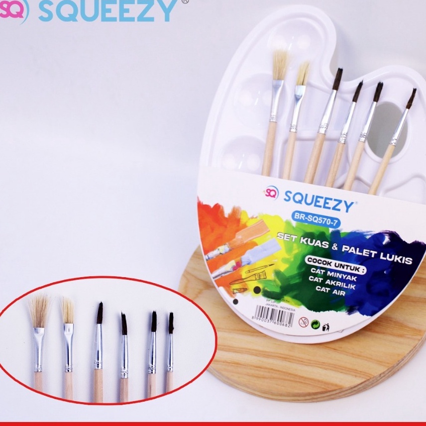 

Grosir Favorit Set Kuas Cat Air Painting Brush Kuas Lukis Squeezy Isi 6 Pcs