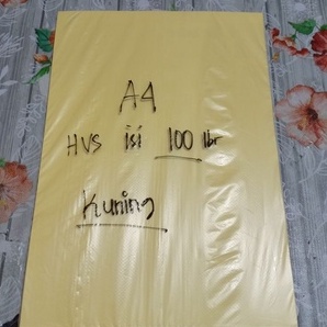 

Paket Baru Kertas HVS A4 Warna KUNING Eceran Isi 1 Lembar Paper Fotocopy