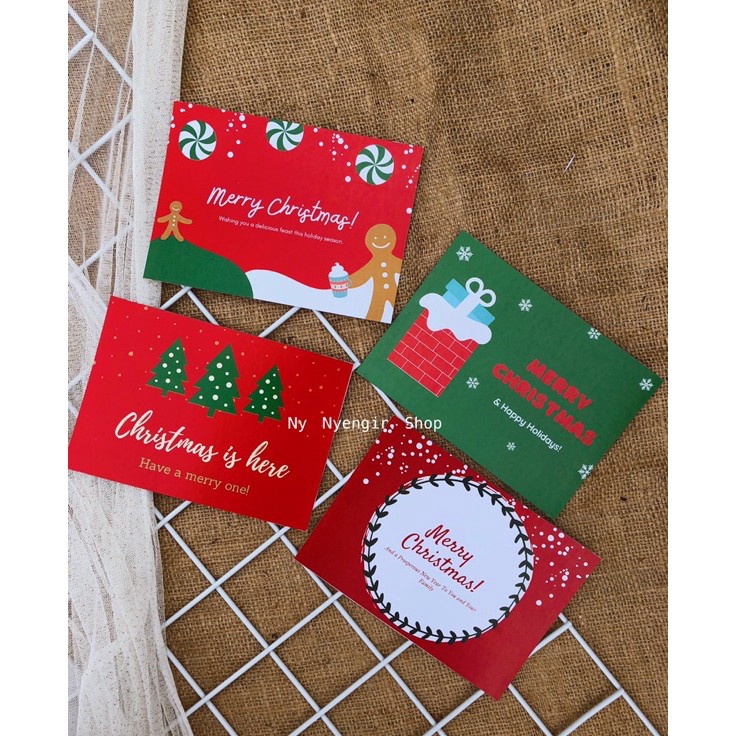 

Obral Hemat Kartu Ucapan Natal Ukuran Postcard Christmas Greeting Cards