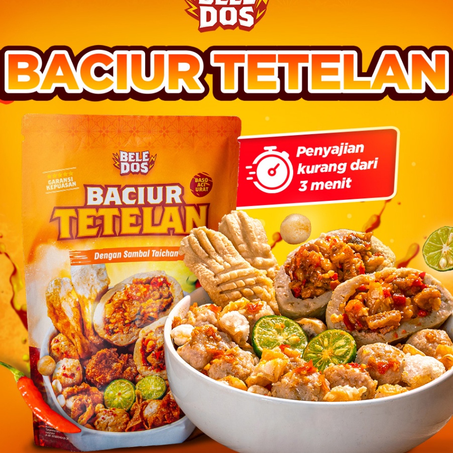 

COD NEWPRODUCT Beledos Baciur Tetelan 28 Gram dengan Sambal Taichan