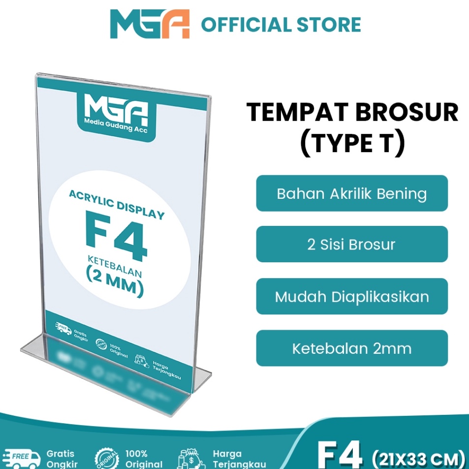 

Super Feedback TEMPAT BROSUR F4 2MM PORTRAIT 2 SISI TENT HOLDER TENT CARD STAND AKRILIK