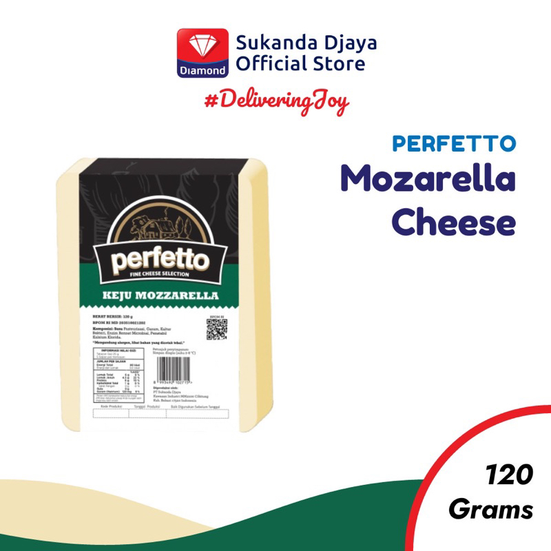 

Keju Mozarella Perfetto 120gr, Perfetto Mozzarella Cheese 120grm