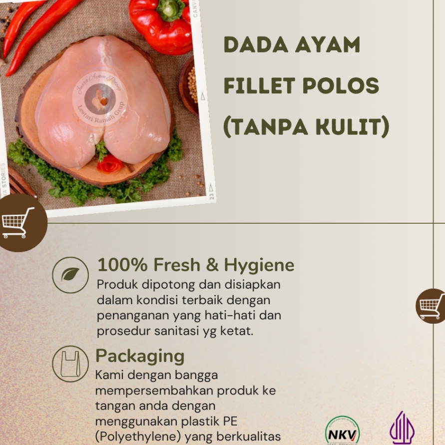 

MEGA SALE Dada Ayam Fillet tanpa Kulit Fresh 1Kg