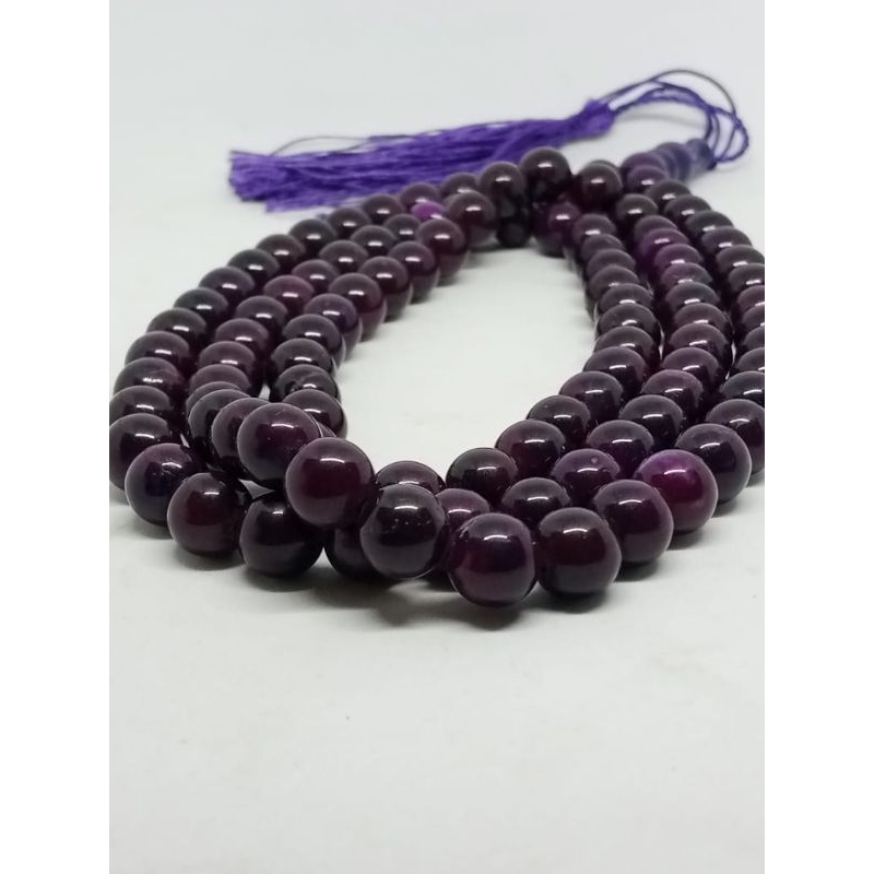 tasbih batu kecubung wulung bahannya berkualitas baik Ukuran 10mm