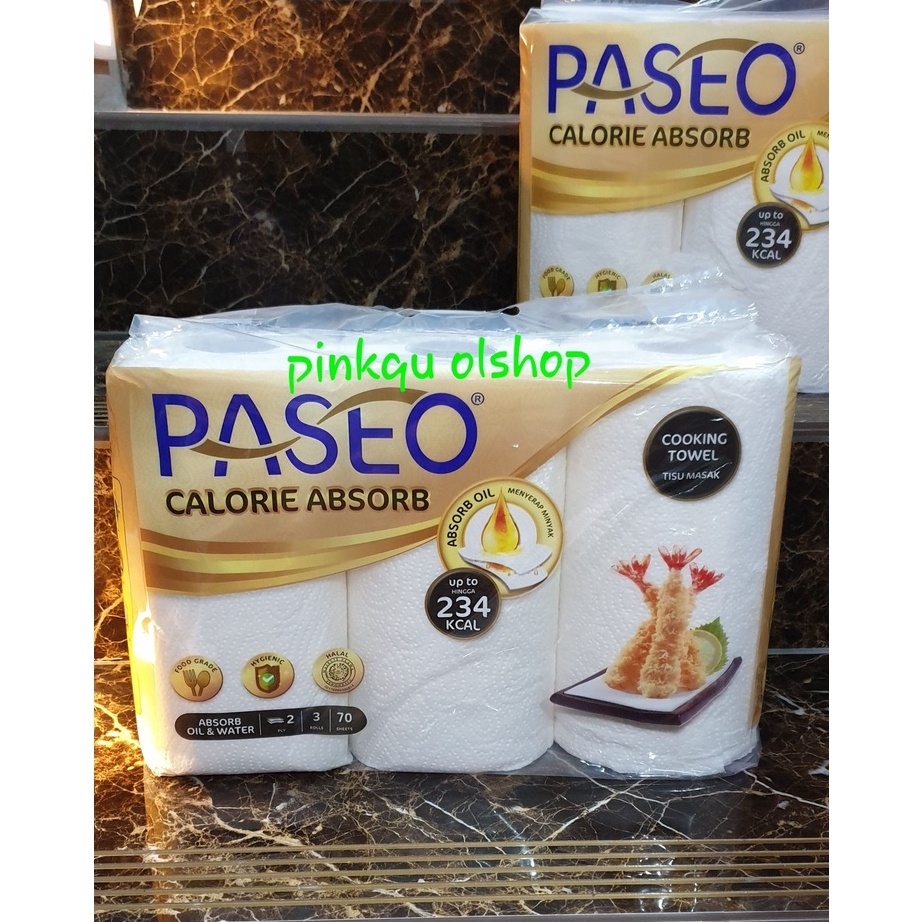 

77 Tissue paseo calorie absorb cooking towel 3 rolls 7 sheet 2 plyRoll