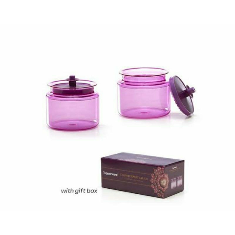 Sale  Tupperware Promo  Counterpart 1,2 L set isi 2 - Toples Kue lebarab Akrilik Premium - Anti mlem