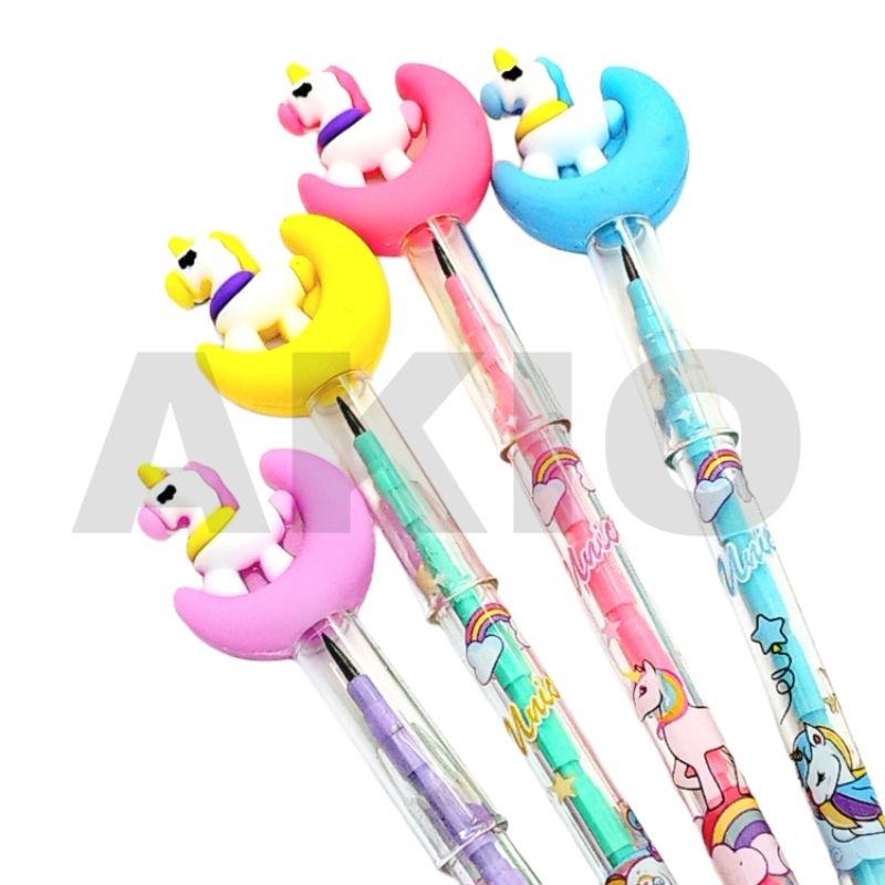 

Pensil Lucu Unik Anak Karakter UNICORN MOON 004 BENSIA Tulis Susun Sambung Murah