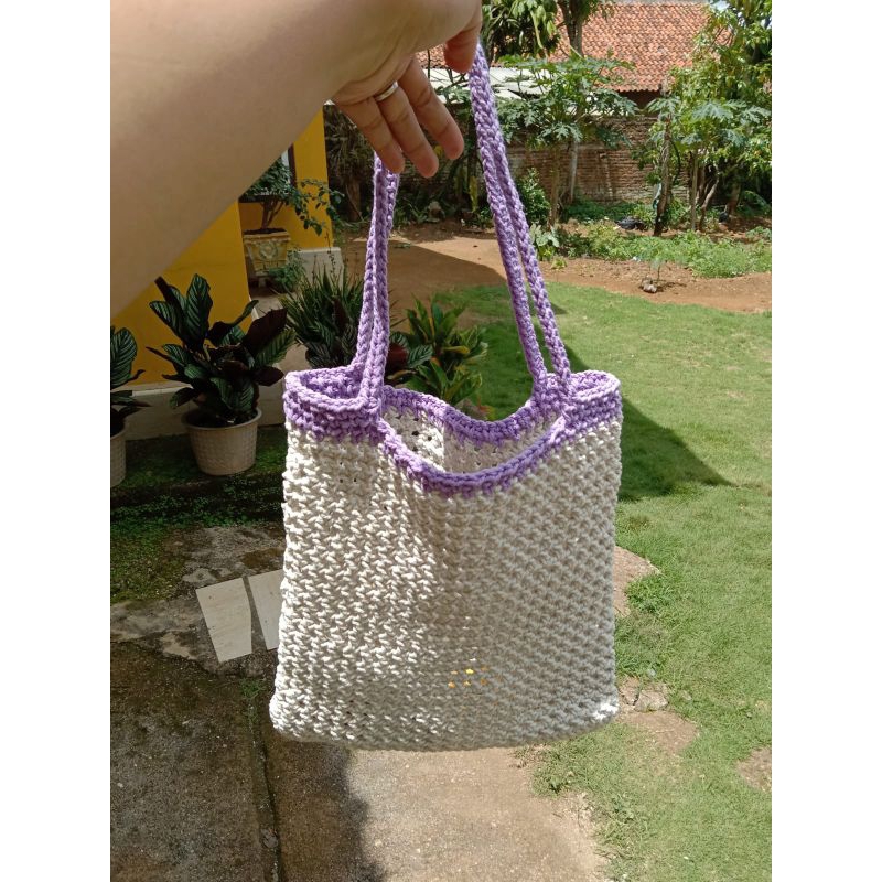 Tas Rajut Jaring / Net Bag Crochet