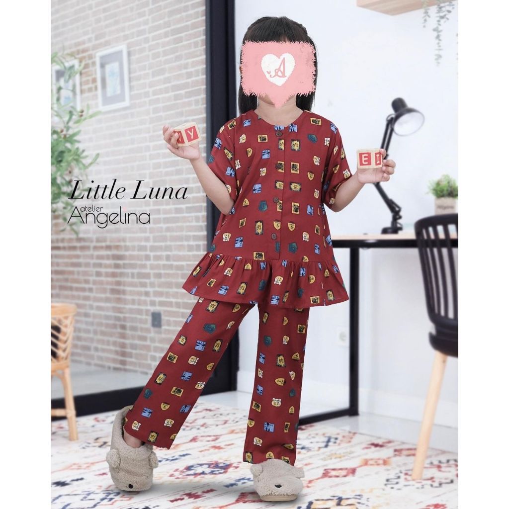PIYAMA ANAK (LITTLE LUNA, AARYA, ARIEL) - BASIC VISCOSE (1-2y, 2-4y) ATELIER ANGELINA