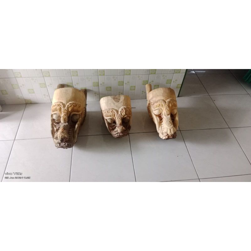barongan ndas jamang bahan kayu jamang polos