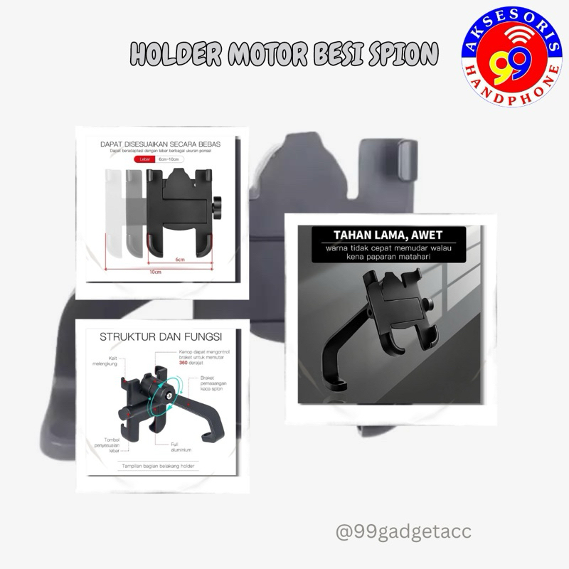 HOLDER HP MOTOR SPION BAHAN BESI
