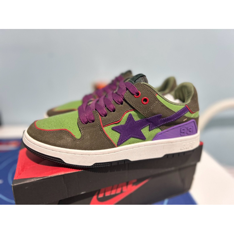 BAPESTA SK8 GREEN DARK PURPLE
