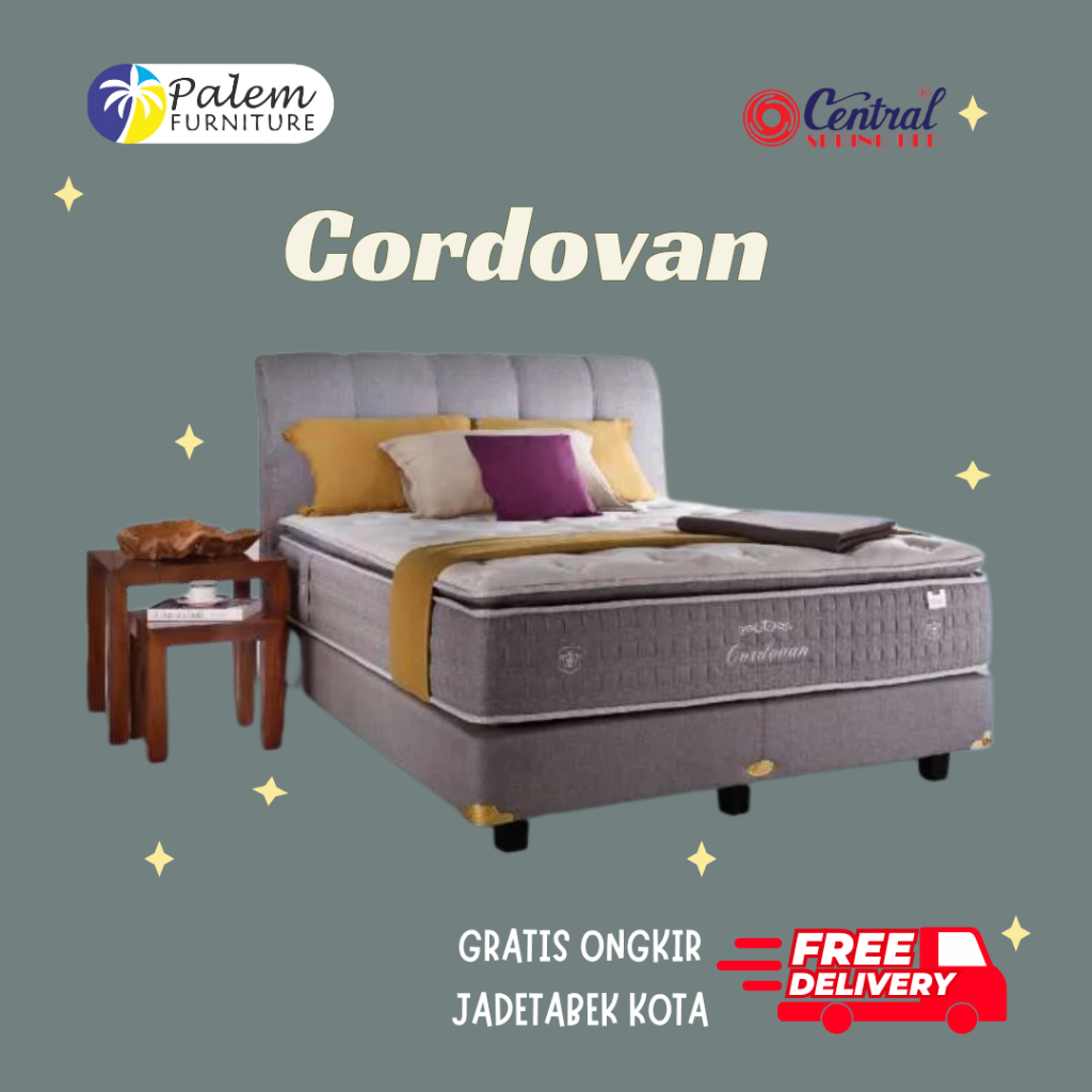 kasur Central springbed Aristocrate Cordovan Spring Latex Pillow Top || Matrass Only || Full Set