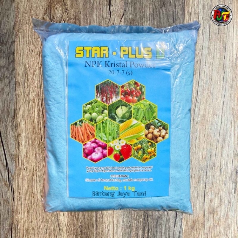STAR PLUS DAUN/ PUPUK NPK DAUN KRISTAL POWDER 20-7-7 (S) NPK DAUN/NPK KRISTAL POWDER DAUN / 100% LAR