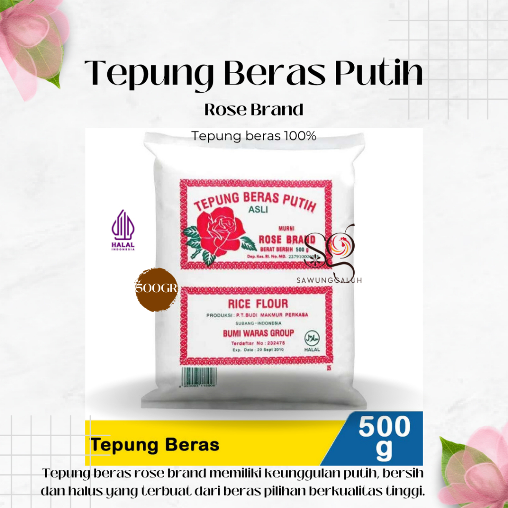 

Rose Brand Tepung Beras Putih 500 Gr