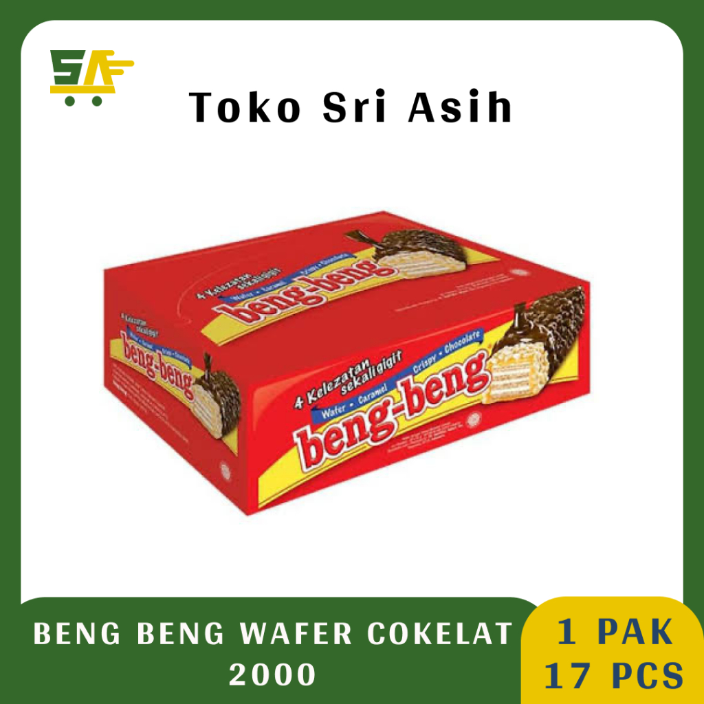 

Beng Beng Wafer Caramel 25Gr ( 1 Box Isi 17Pcs) - Snack Cokelat - Snack Anak - Cemilan - Cemilan Enak - Wafer Cokelat