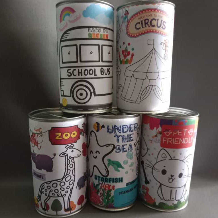 Celengan Lukis Karakter Anak / Souvenir Celengan Ulang Tahun