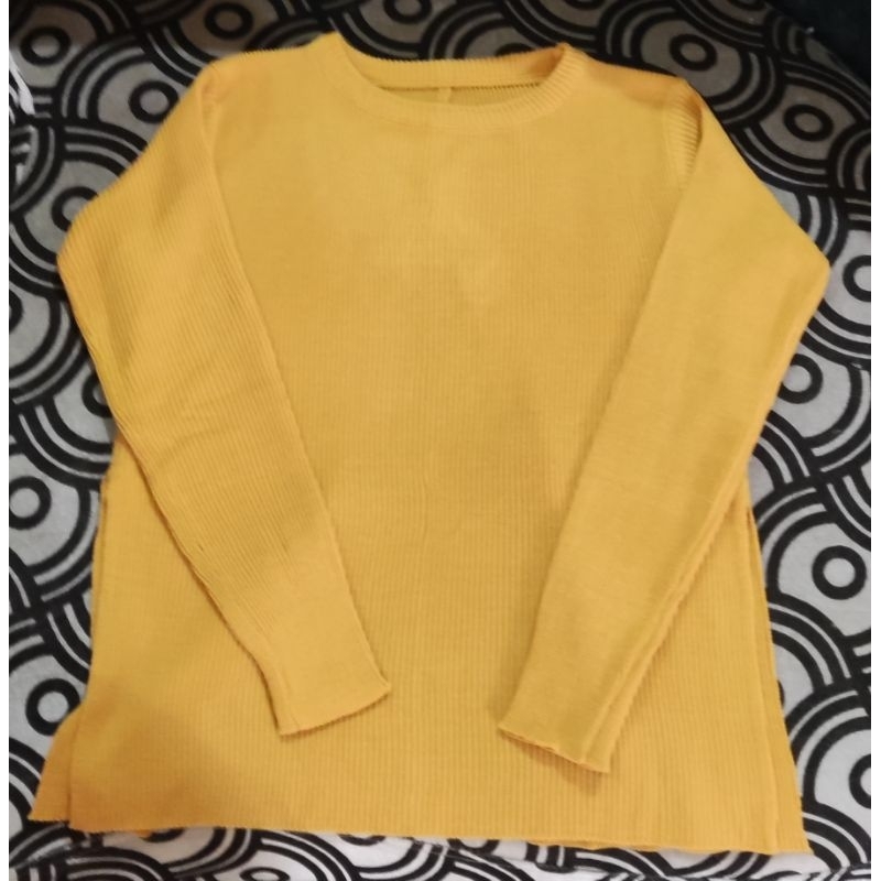 Atasan mustard/ Atasan kuning/Outer mustard/ sweater kuning, preloved murah