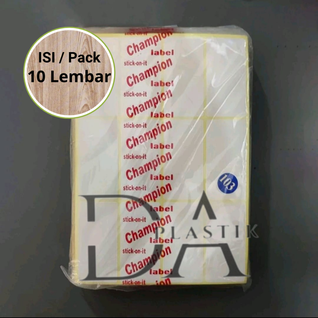 

10 Lembar Label Undangan Champion No 103