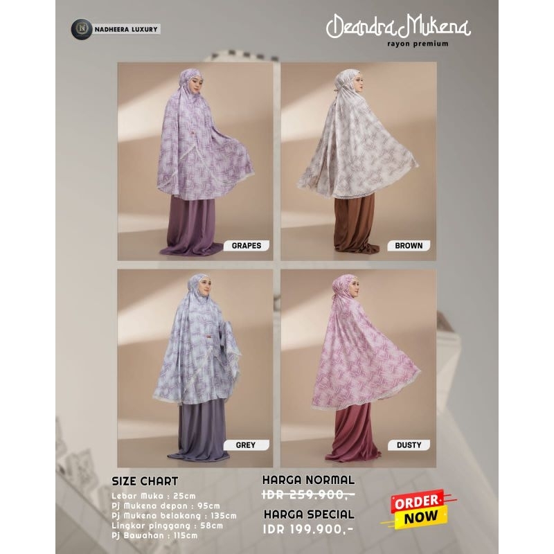 DEANDRA MUKENA TERBARU || BY NADHEERA LUXURY