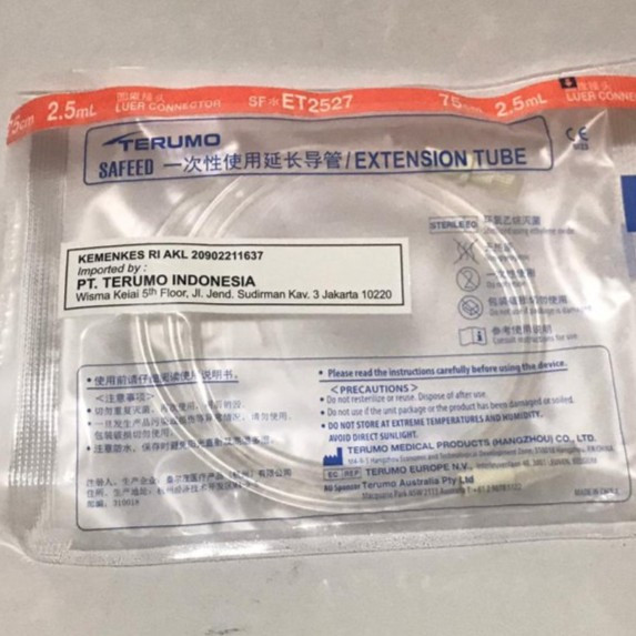 Extension Tube 75cm - 2.5ml/ extension tube terumo