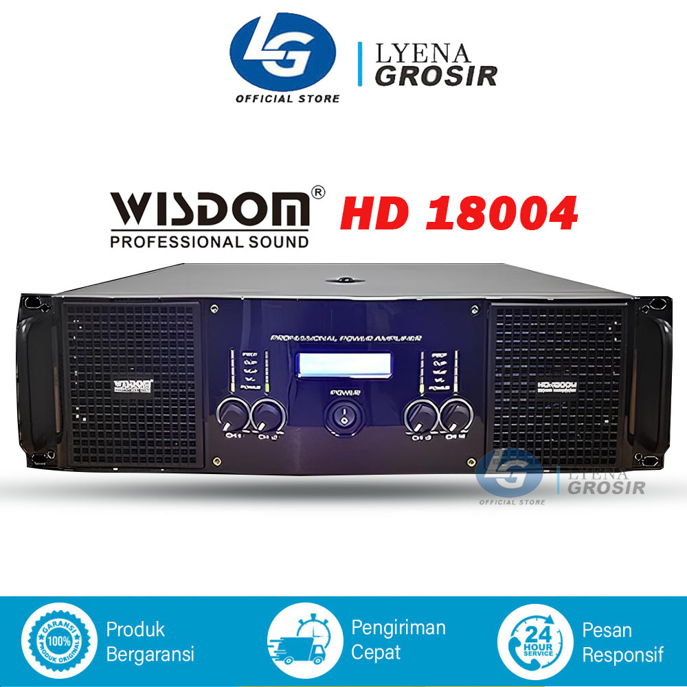 Power Amplifier Wisdom HD12004 4 Channel Power Wisdom HD-12004 Original Bergaransi