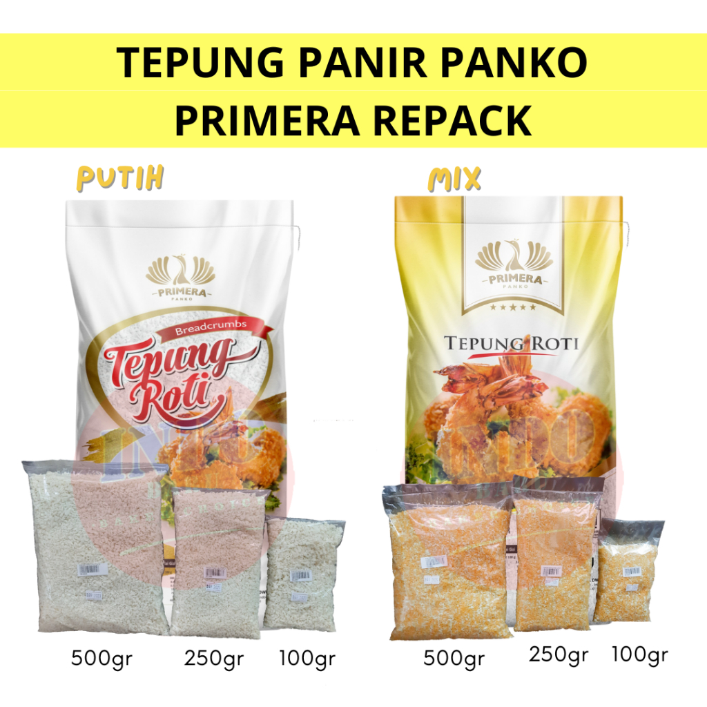 

Tepung Panir Panko Mix/Putih Repack 500gr