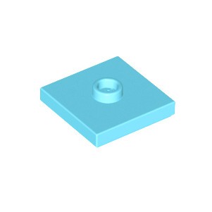 Lego Medium Azure Part 87580 Plate, Modified 2 x 2 with Groove
