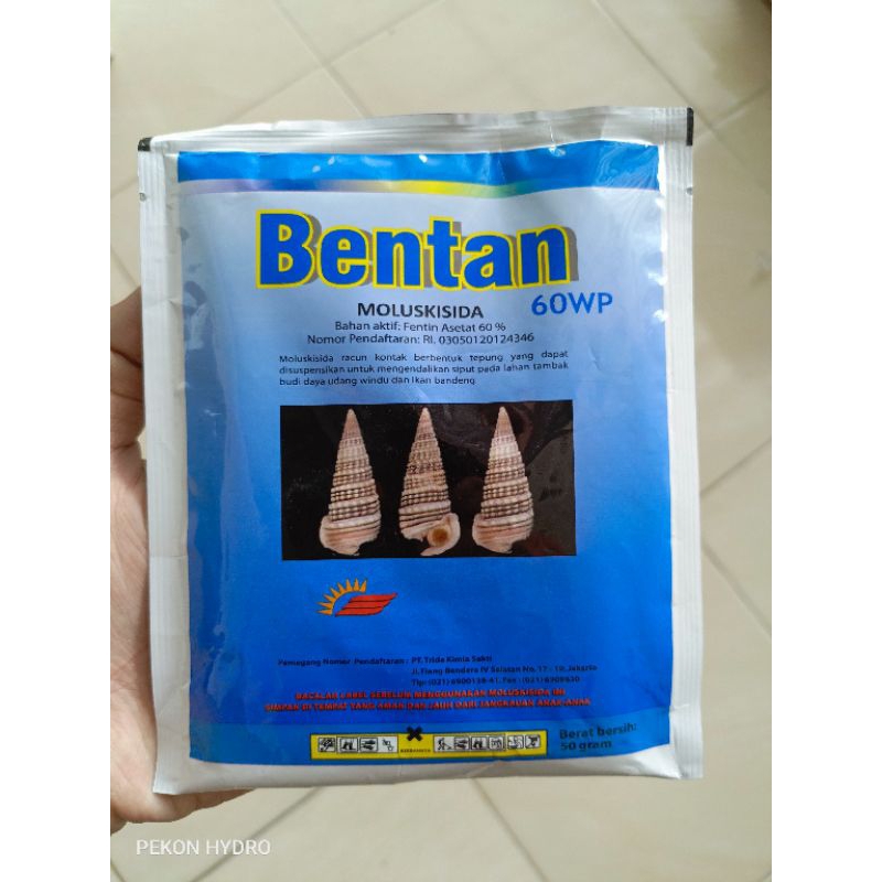 BENTAN 60 WP - 50 GRAM - Pembasmi Siput Keong Moluskisida