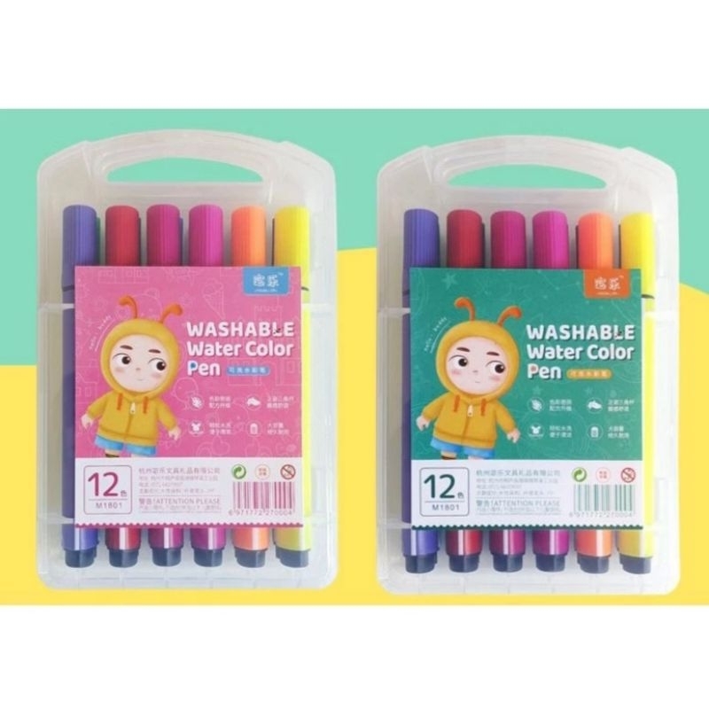 

Spidol Kelir Air 12 Warna Washable Color Pen Alat Gambar