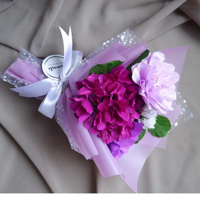 Aranasti Buket  Bunga Artificial Purple in Medium Size | Buket Bunga untuk Cowok | Buket Bunga Wisuda | Buket Bunga Murah | Buket Bunga Palsu | Buket Bunga Kado Ulang Tahun
