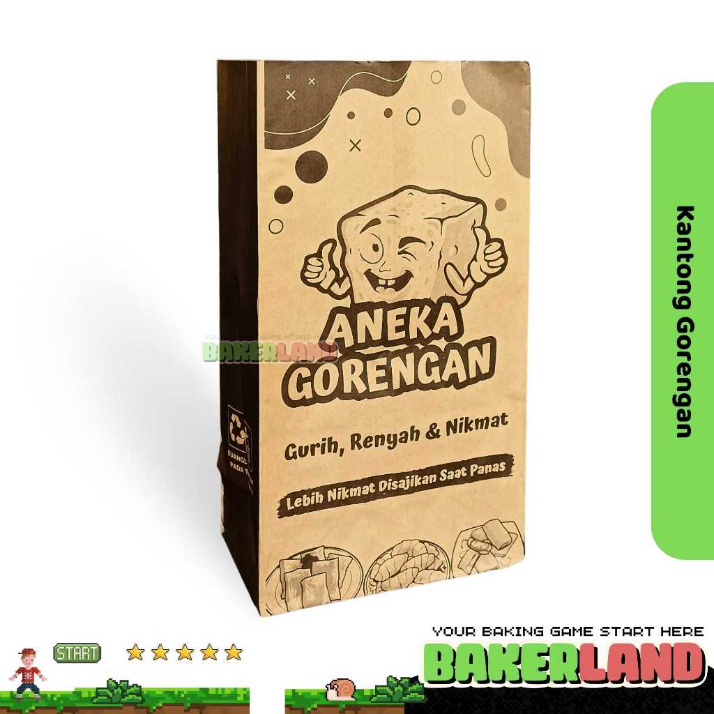 Kantong Gorengan / Kemasan Gorengan / Kantong Tahu Crispy / Kemasan Kantong Gorengan / Paperbag / Ka