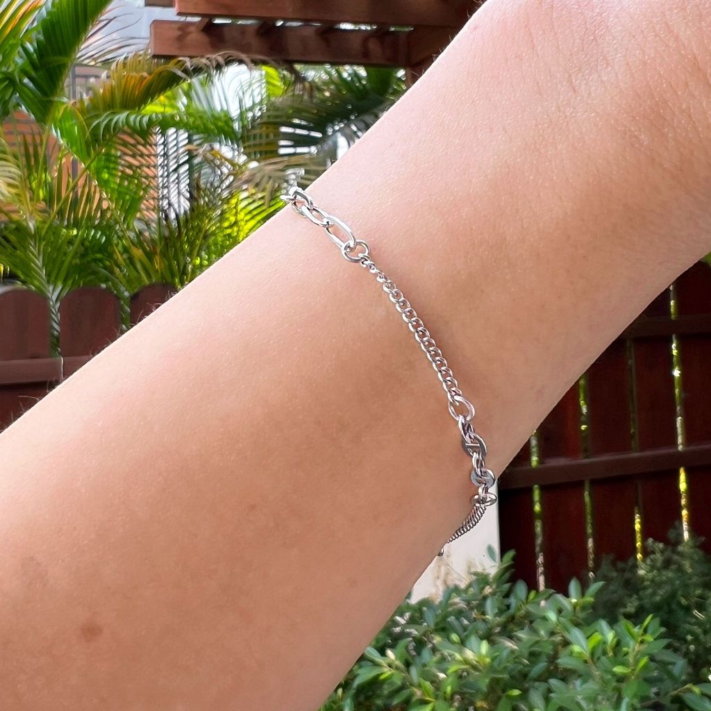 Gelang Emas Putih Kadar 750 (17K) Model Variasi Berat 1 - 5 Gram an