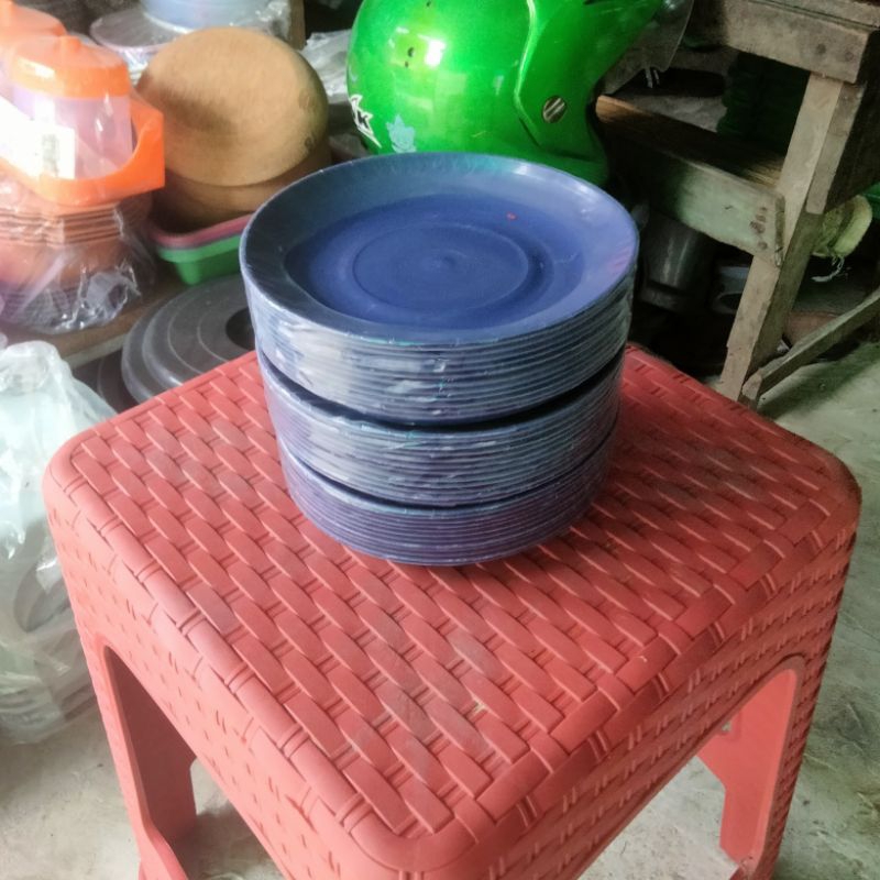 Piring plastik, piring kecil 14 cm 1 lusin
