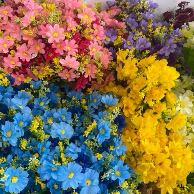 Aster Kecil Bunga Hias Dekorasi Rumah Backdrop Pelaminan Wedding Decoration Artificial Flower