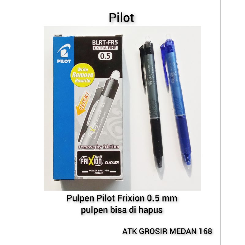 

Pulpen Cair / Gell Pilot Frixion 0.5 mm ( pulpen bisa di hapus ) / lusin ( 12 pcs )