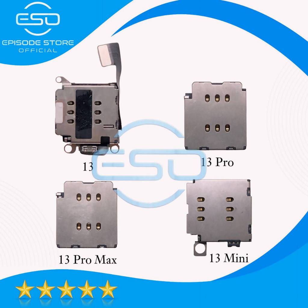 konektor membaca kartu 13 / 13 Pro / 13 Pro Max / 13 Mini adaptor sim single new
