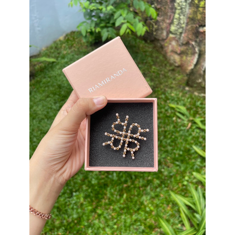 preloved brooch ria miranda brooch large rosegold original