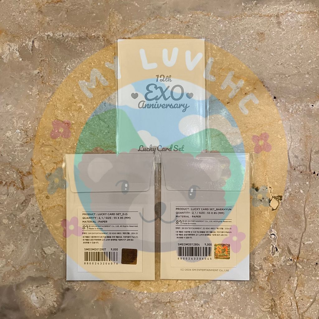 [READY STOCK] MD 12th ANNIV ANNIVERSARY EXO LUCKY CARD XIUMIN SUHO BAEKHYUN CHEN CHANYEOL DO KAI SEH
