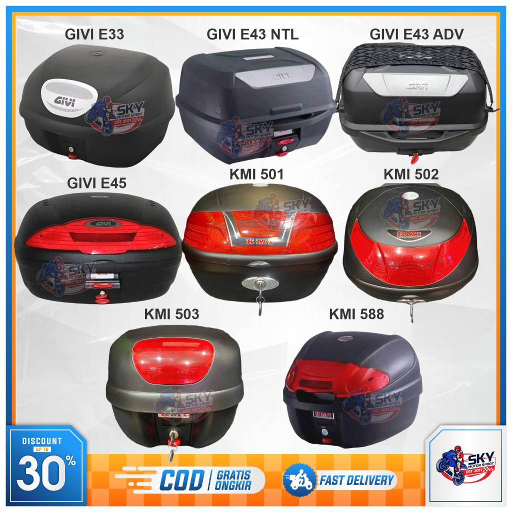 Box Motor GIVI KMI E33 E43 NTL E45 Classic 301 503 588 688 Plus Bracket Nmax Vario Scoopy CB150