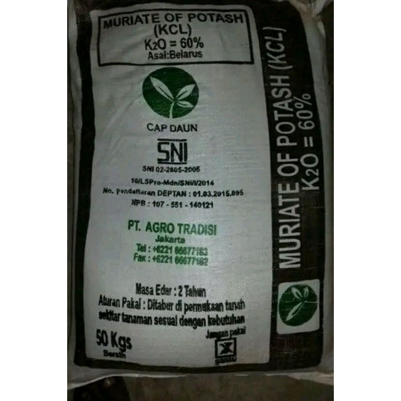 pupuk kcl,pupuk kcl cap daun,pupuk kcl60%,pupuk kcl cap daun