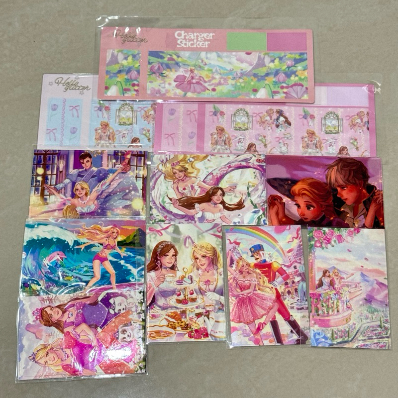 

helloxglitter barbie fanart charger & card sticker (diamond castle, princess and pauper, swan lake, fairytopia, nutcracker, magic of pegasus, mermaid tale, elsa & jack) u