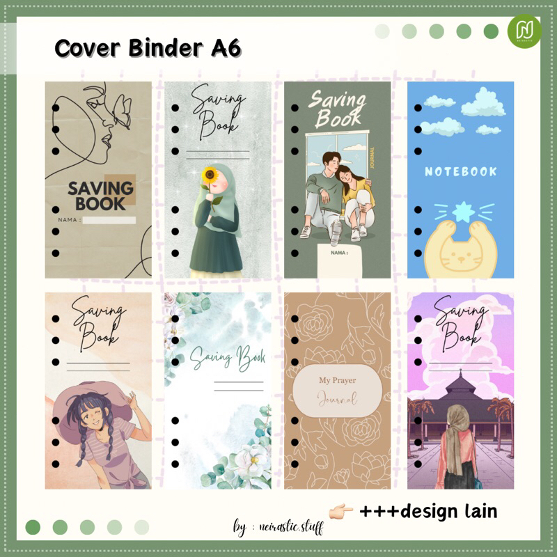 

Cover Binder A6 / Cover Binder Menabung Glossy Tebal 230 gsm