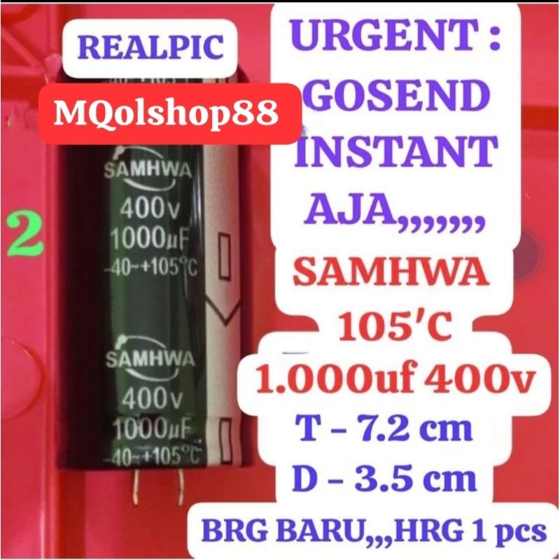 ELCO 1000uf 400v 1000 uf 400volt 1.000uf ELKO EKO ECO KAPASITOR