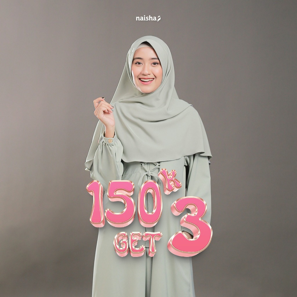 Naisha Official - Maira Bergo Pad Syar'i Instan Daily Khimar Muslimah