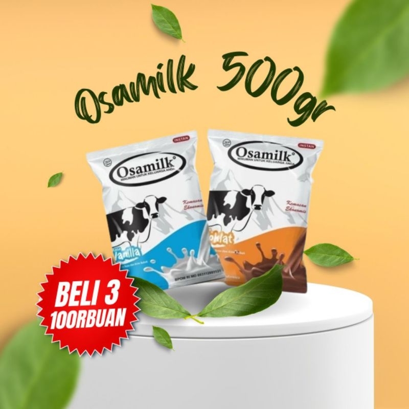 

[ Promo ] 3 pcs osamilk 500gr coklat & vanila