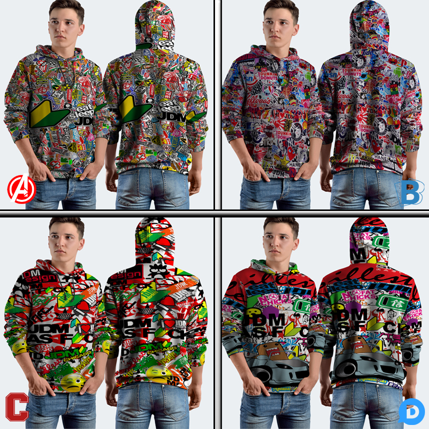 Jumper Hoodie JDM Hoodie Pullover Fullprint Bahan Polyester Jersey | JDM-2409510