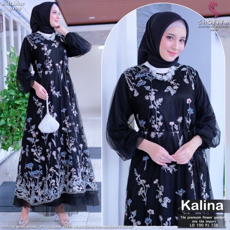 [ORI PRODUK SHOFIYA]  Kalina dress baju gamis terbaru