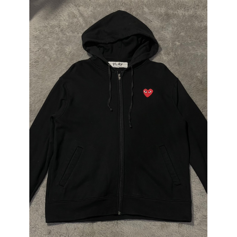 zip hoodie play cdg